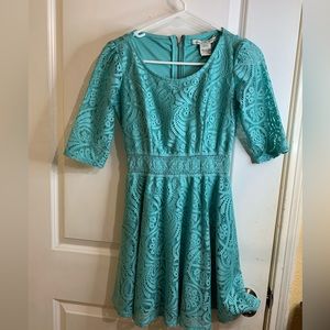 Green flowy dress